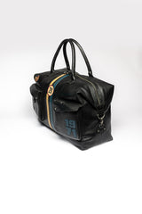 Steve McQueen Dean 7 72h black leather travel bag