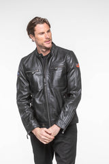 Steve McQueen Dennis 3 Leather Jacket Black Men