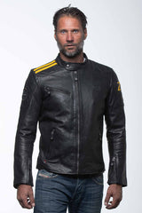 24H Le Mans Duff 4 leather jacket black Men