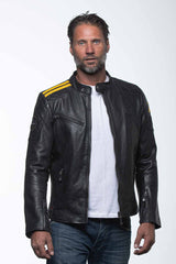 24H Le Mans Duff 4 leather jacket black Men