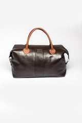 Steve McQueen Duke 2 48h Dark Brown Leather Travel Bag