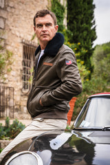 Blouson en cuir Steve McQueen Gavin army Homme