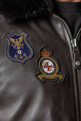 Royal Air Force Gibson Dark Brown Leather Jacket Men