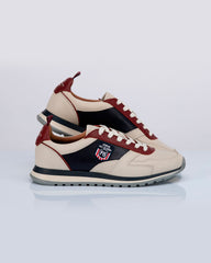 Baskets en cuir Steve McQueen x 24h Le Mans Fifty Five écru Homme
