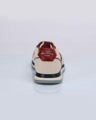 Baskets en cuir Steve McQueen x 24h Le Mans Fifty Five écru Homme