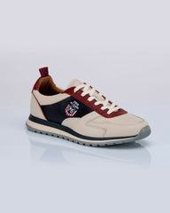 Baskets en cuir Steve McQueen x 24h Le Mans Fifty Five écru Homme