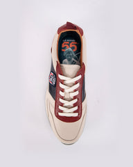 Baskets en cuir Steve McQueen x 24h Le Mans Fifty Five écru Homme