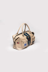 Carroll Shelby x Le Mans GT350 48h ecru leather travel bag