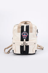 Sac à dos en cuir et canvas Carroll Shelby GT40 Backpack ecru