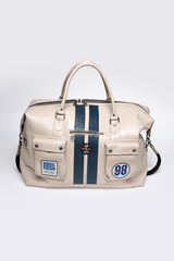 Sac de voyage en cuir Carroll Shelby GT500 72h ecru