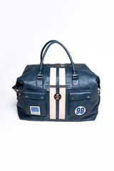 Carroll Shelby GT500 72h royal blue leather travel bag