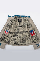 Blouson en cuir Michel Vaillant Gabrielle ecru Femme