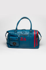 24H Le Mans Gaston 4 48h leather travel bag ocean blue Men