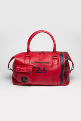 Leather travel bag 24H Le Mans Gaston 4 48h racing red Men