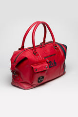 Sac de voyage en cuir 24H Le Mans Gaston 4 48h rouge racing