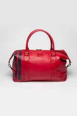 Leather travel bag 24H Le Mans Gaston 4 48h racing red Men