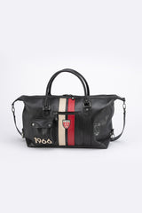 Sac de voyage en cuir 24H Le Mans Gaston 6 48h noir