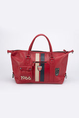 Sac de voyage en cuir 24H Le Mans Gaston 6 48h rouge racing