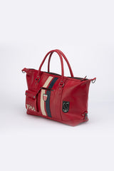 Sac de voyage en cuir 24H Le Mans Gaston 6 48h rouge racing