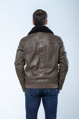Blouson en cuir Steve McQueen Gavin army Homme