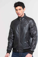 Steve McQueen Harry 3 leather jacket black Men