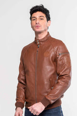 Steve McQueen Harry 3 tortoise leather jacket Men