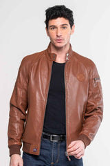 Steve McQueen Harry 3 tortoise leather jacket Men