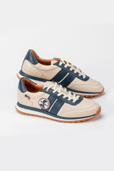 Baskets en cuir Carroll Shelby Hall ecru Homme
