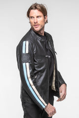 Blouson en cuir 24H Le Mans Hans noir Homme