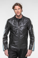 Blouson en cuir 24H Le Mans Hans noir Homme