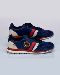 Baskets en cuir Steve McQueen x 24h Le Mans Harbord bleu royal Homme