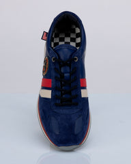 Baskets en cuir Steve McQueen x 24h Le Mans Harbord bleu royal Homme