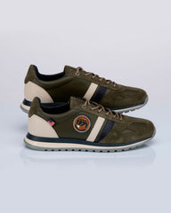 Baskets en cuir Steve McQueen x 24h Le Mans Harbord kaki Homme