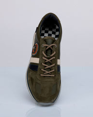 Baskets en cuir Steve McQueen x 24h Le Mans Harbord kaki Homme