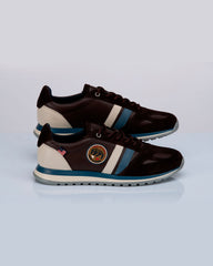Baskets en cuir Steve McQueen x 24h Le Mans Harbord marron Homme