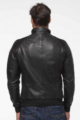 Steve McQueen Harry 4 leather jacket black Men