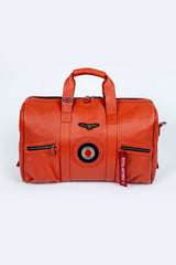Royal Air Force Henley 48h Leather Travel Bag Fire Orange