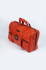 Royal Air Force Henley 48h Leather Travel Bag Fire Orange
