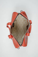 Royal Air Force Henley 48h Leather Travel Bag Fire Orange