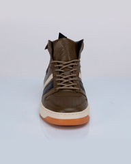 Baskets montantes en cuir Steve McQueen x 24h Le Mans Highbord kaki