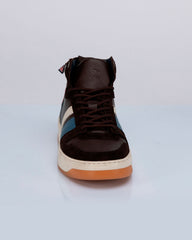 Baskets montantes en cuir Steve McQueen x 24h Le Mans Highbord marron