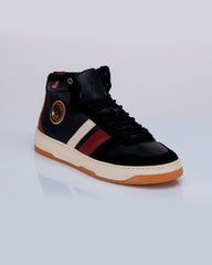 Baskets montantes en cuir Steve McQueen x 24h Le Mans Highbord bleu marine