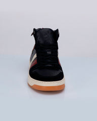 Baskets montantes en cuir Steve McQueen x 24h Le Mans Highbord bleu marine