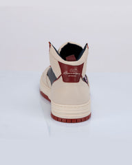 Baskets montantes en cuir Steve McQueen x 24h Le Mans Hight Five écru