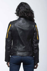 Blouson en cuir 24H Le Mans Hill 4 noir Femme
