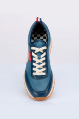 Baskets en cuir 24h Le Mans Hunaudière bleu océan Homme