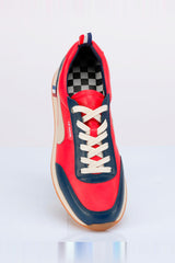 Baskets en cuir 24h Le Mans Hunaudière rouge racing Homme