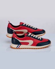 Baskets en cuir 24h Le Mans Hunaudière rouge racing Homme