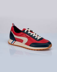 Baskets en cuir 24h Le Mans Hunaudière rouge racing Homme
