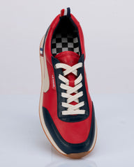 Baskets en cuir 24h Le Mans Hunaudière rouge racing Homme